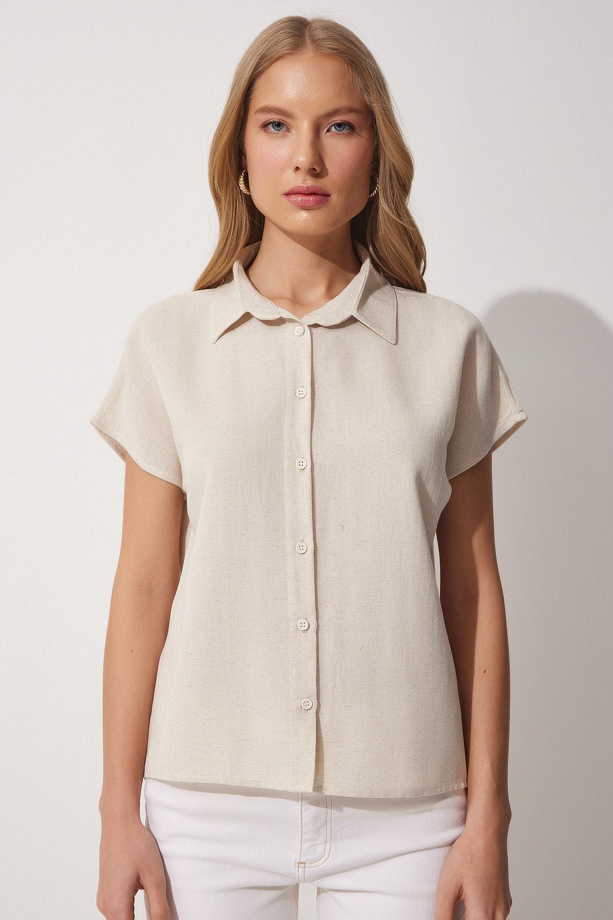 Beige Basic Shirt, Beige, large image number 2