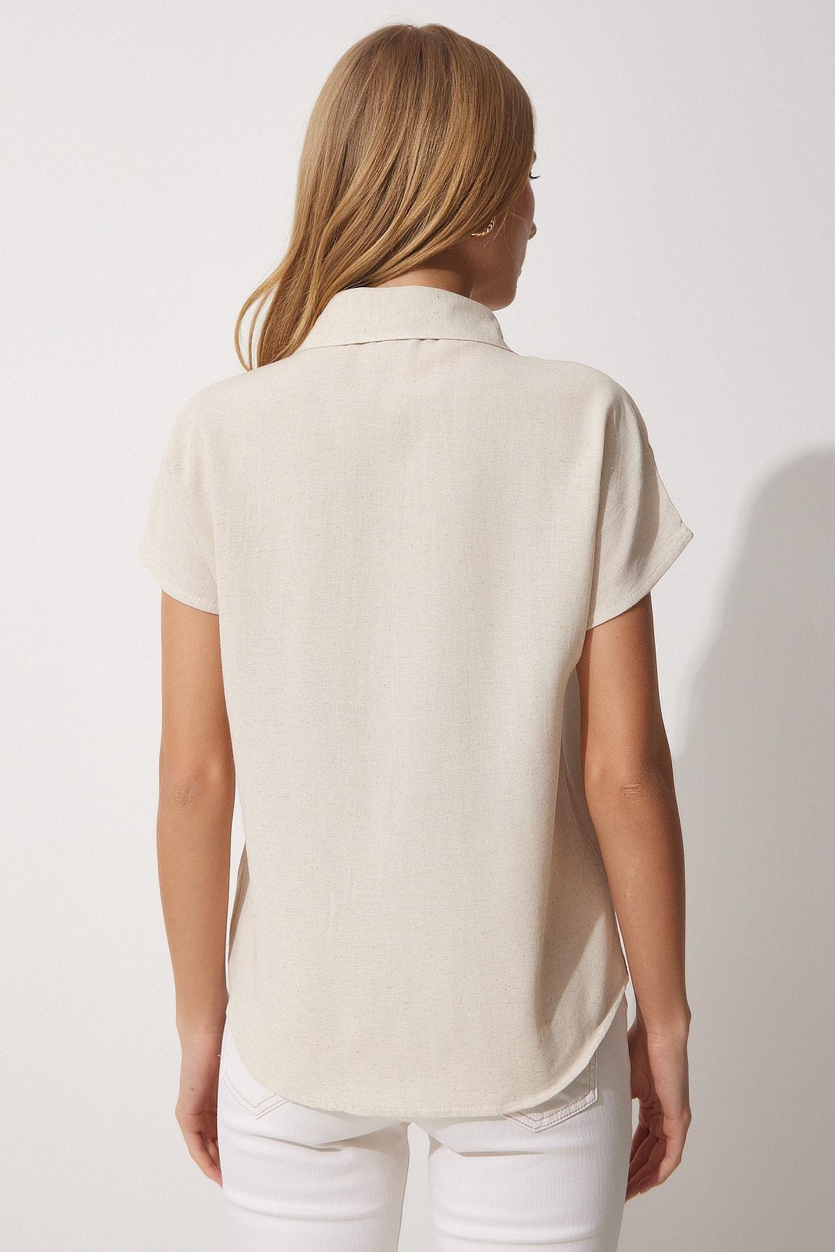 Beige Basic Shirt, Beige, large image number 3