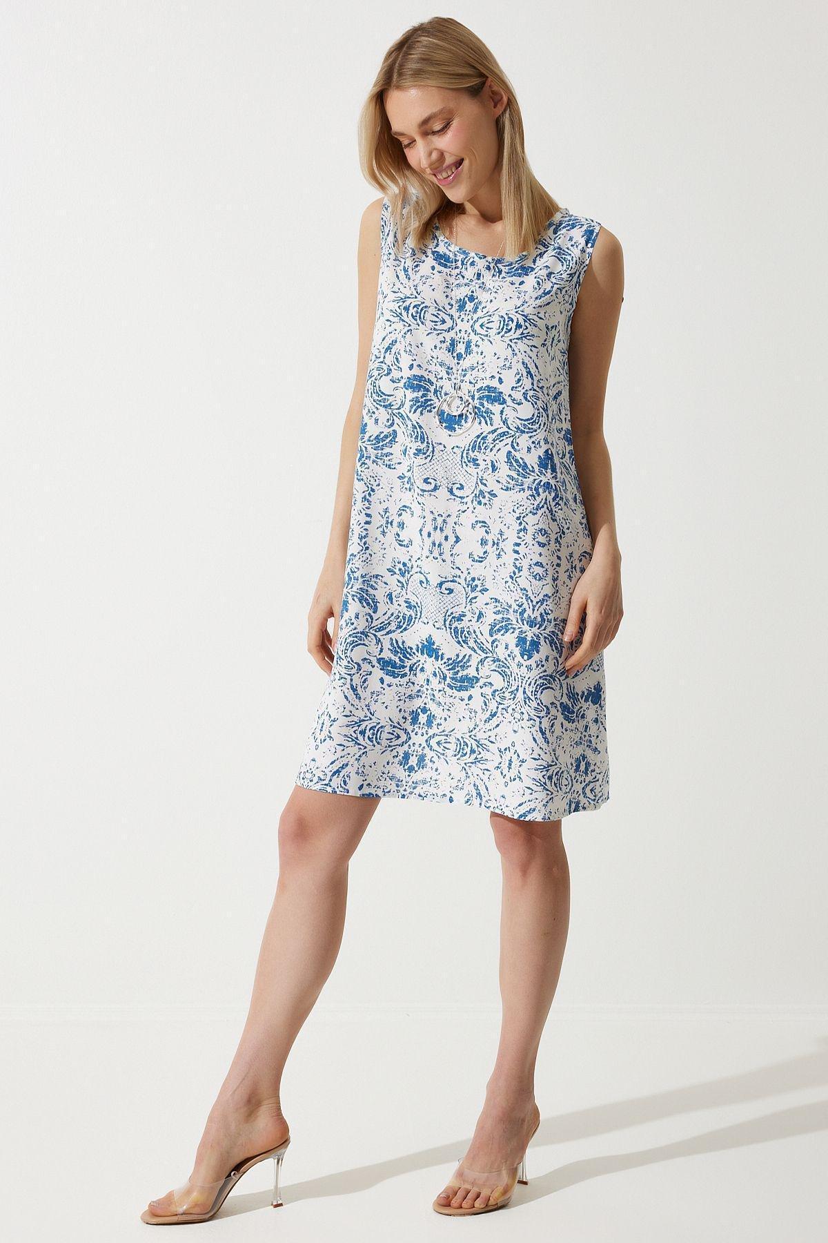 White Floral Dress, , large image number 1