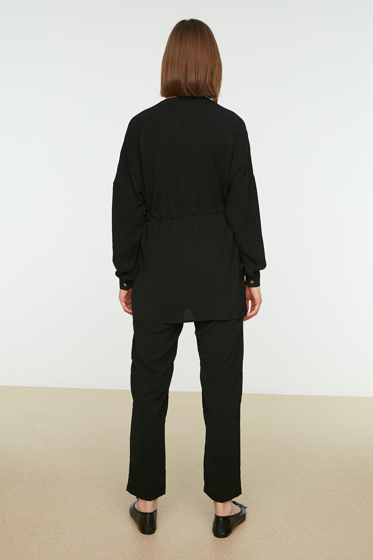 Black Crew Neck Co-Ord Set, , large image number 4