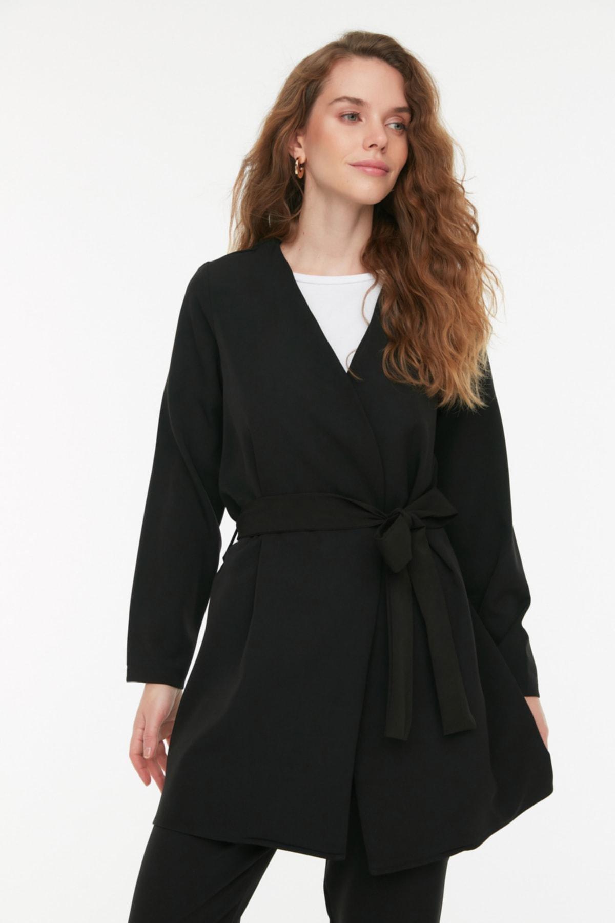 Black Relaxed High Waist Co-Ord Set, Black, large image number 1