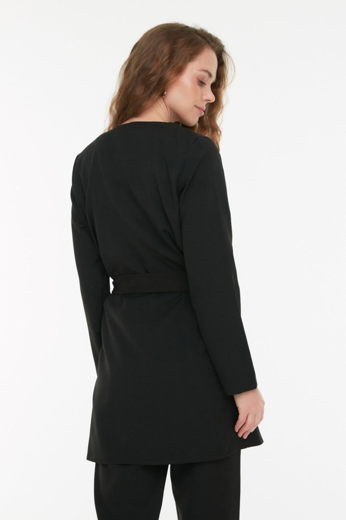 Black Relaxed High Waist Co-Ord Set, Black, large image number 4