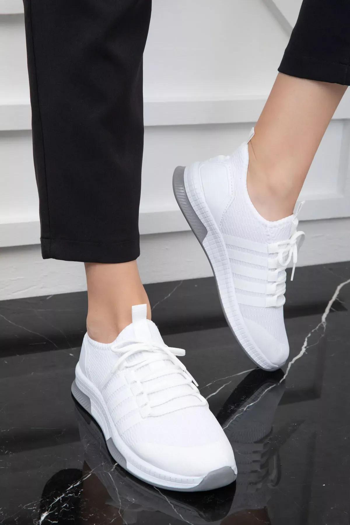 White Casual Sneakers, , large image number 4