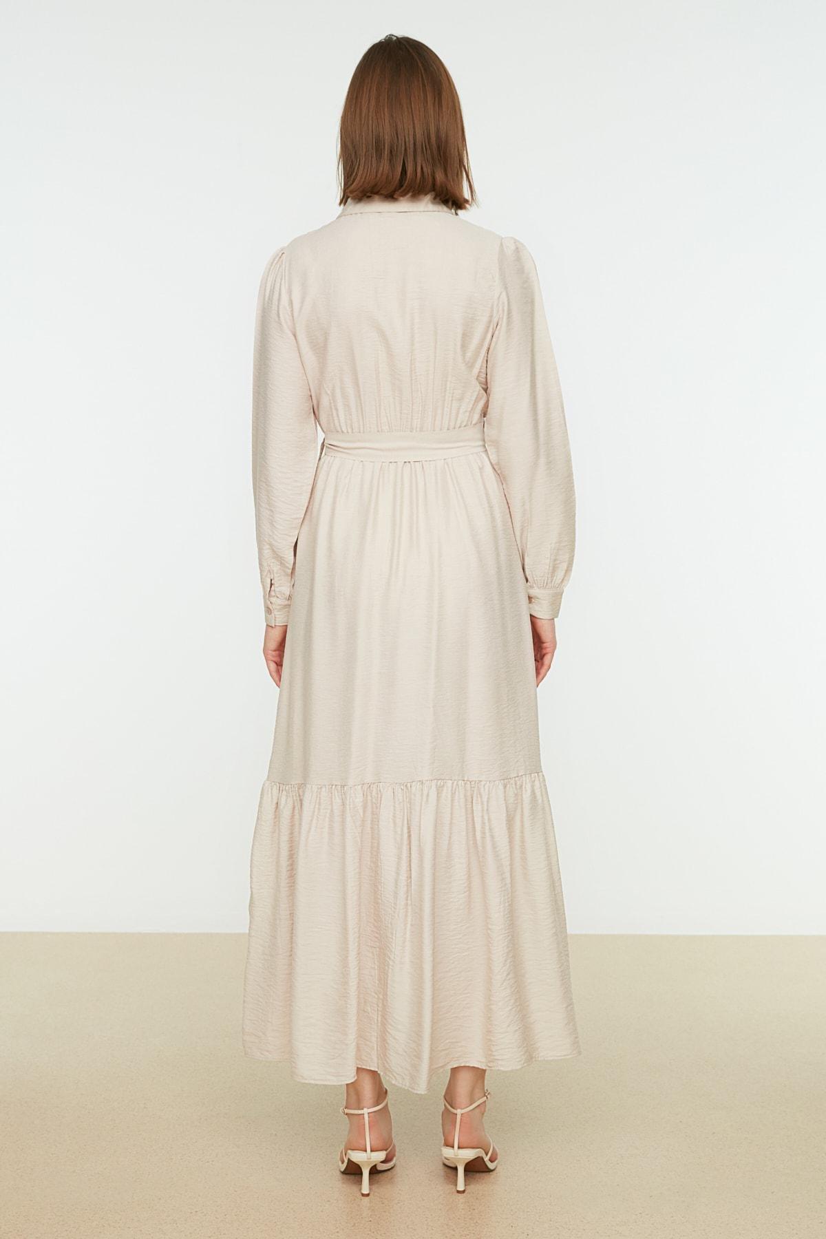 Beige A-Line Dress, , large image number 3