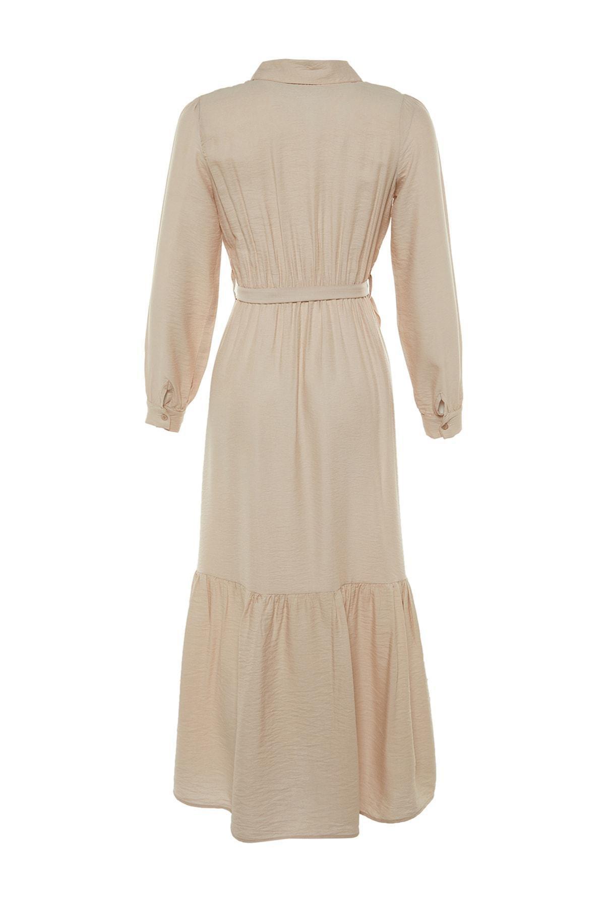 Beige A-Line Dress, , large image number 6