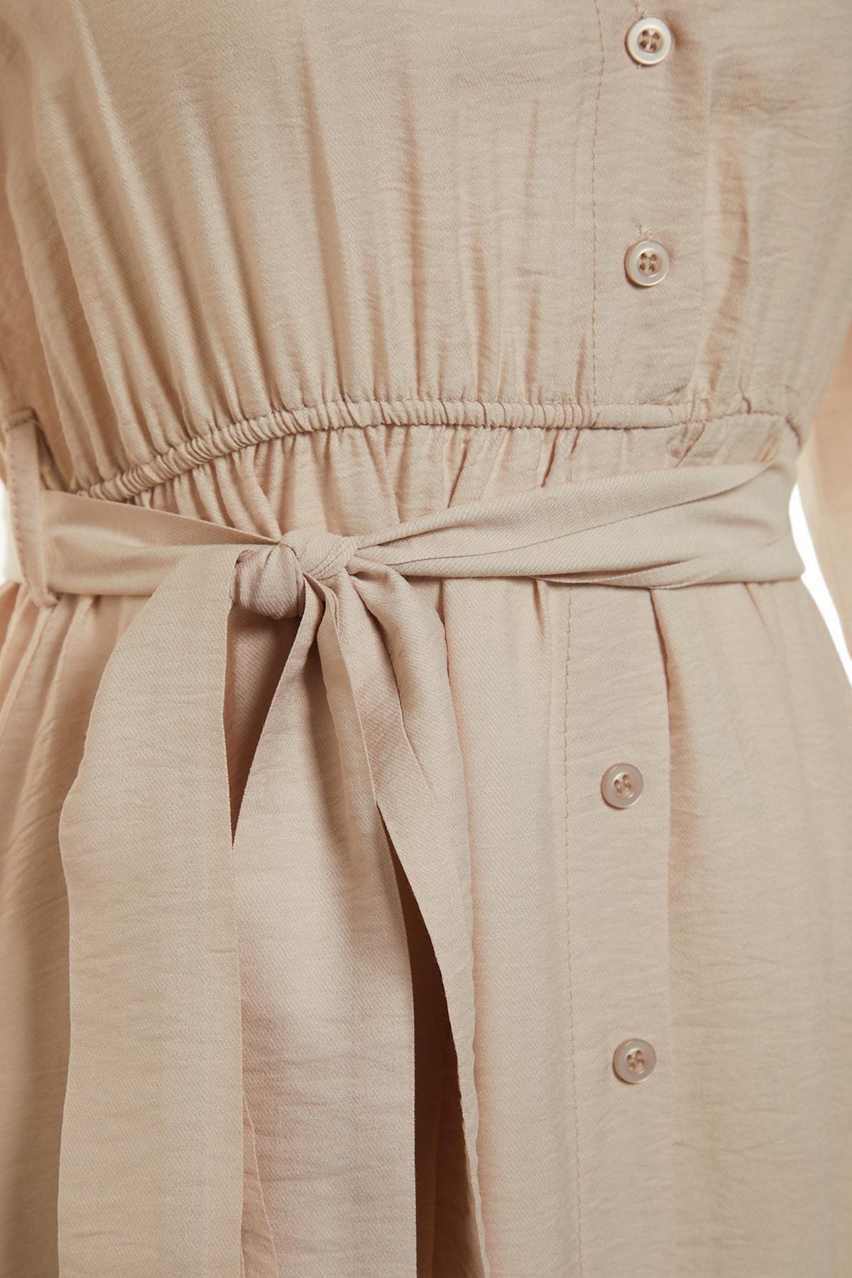 Beige A-Line Dress, , large image number 7
