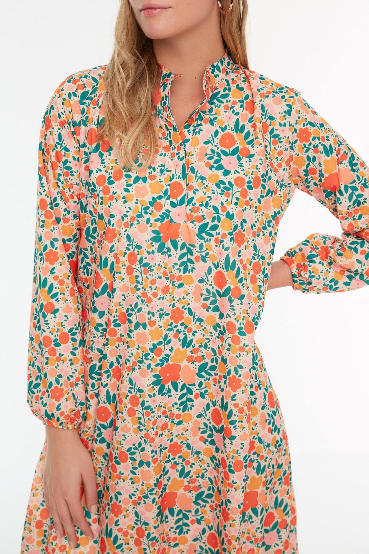 Orange A-Line Maxi Dress, , large image number 8