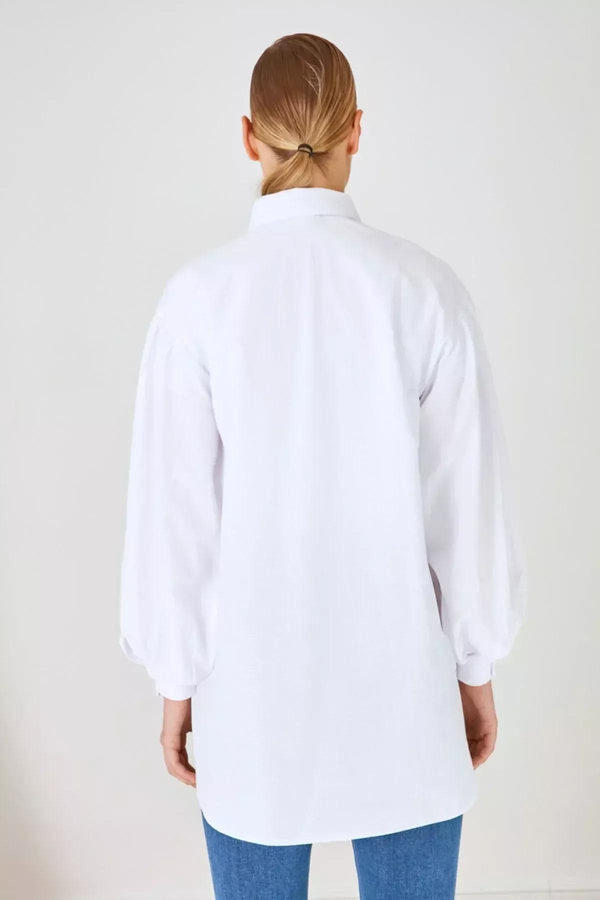 White Oversized Shirt, White, large image number 8