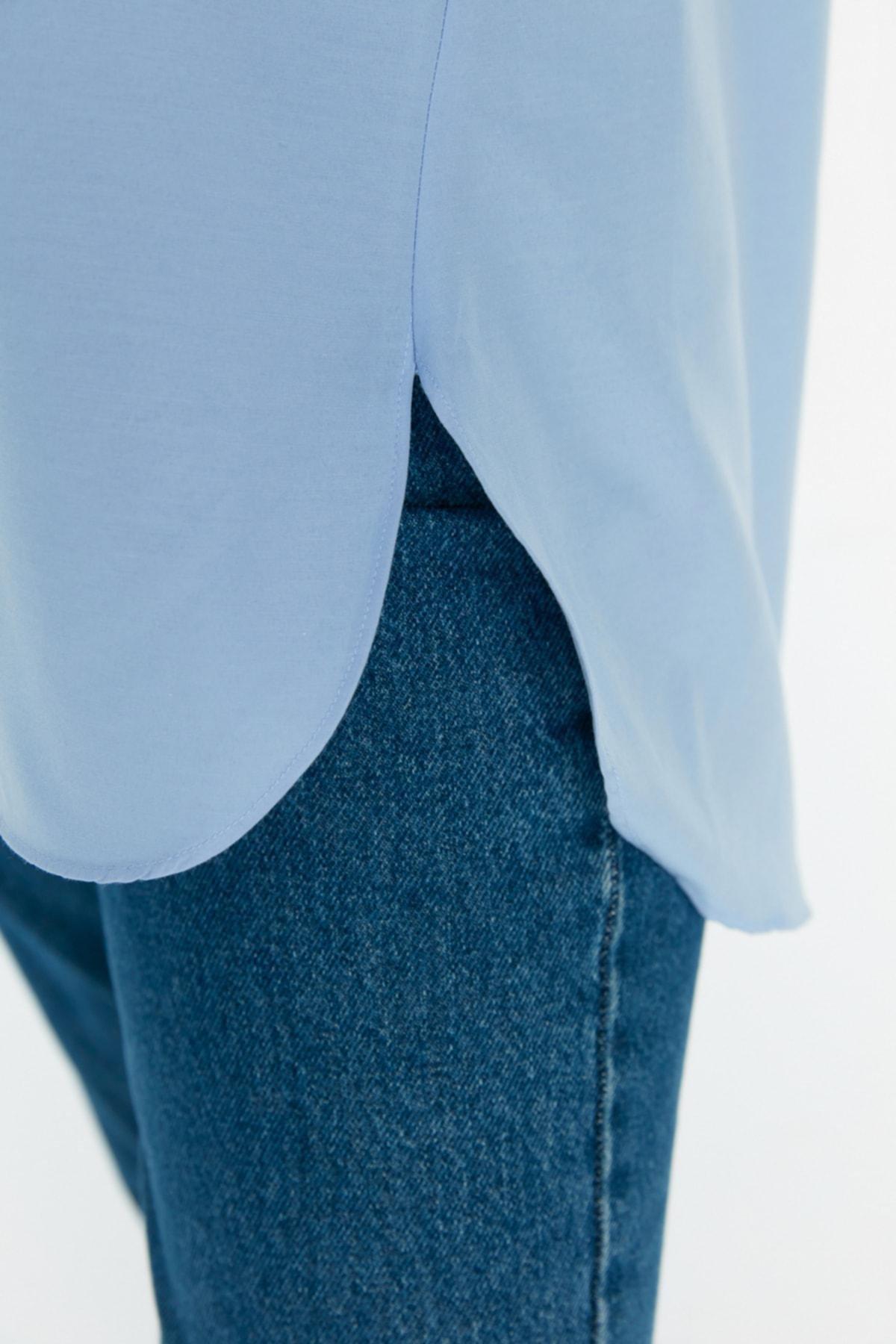 Blue Oversize Shirt, , large image number 3