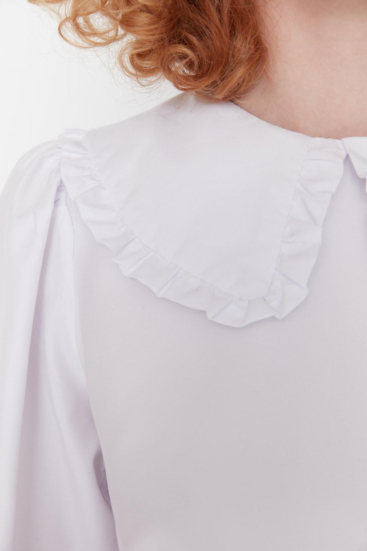 White Peter Pan Collar Tunic, , large image number 2