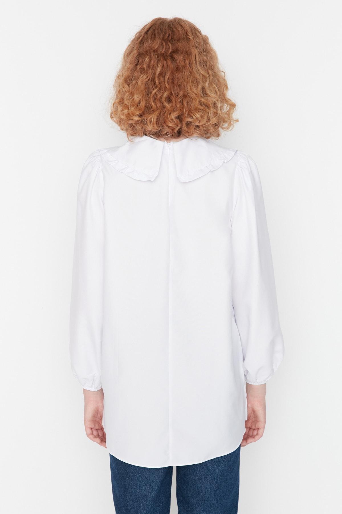 White Peter Pan Collar Tunic, , large image number 4