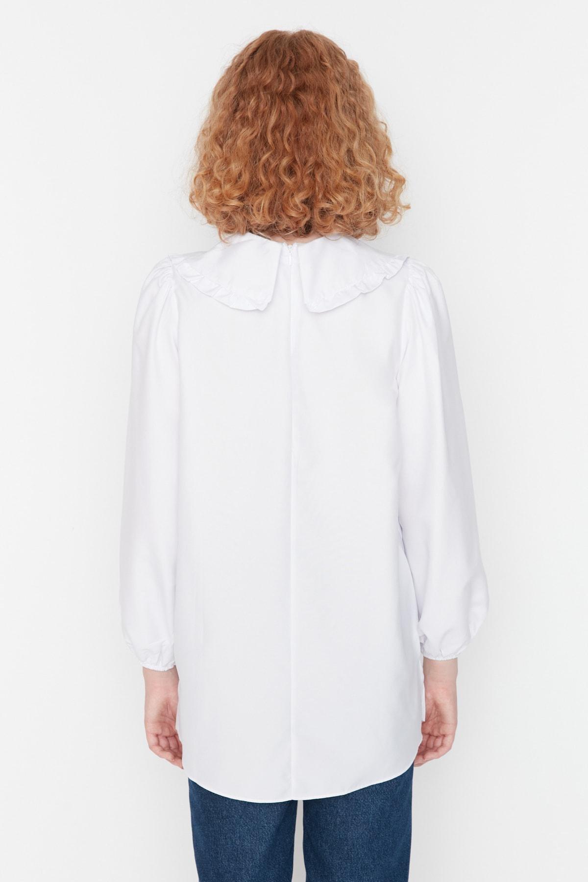 Trendyol - White Peter Pan Collar Tunic