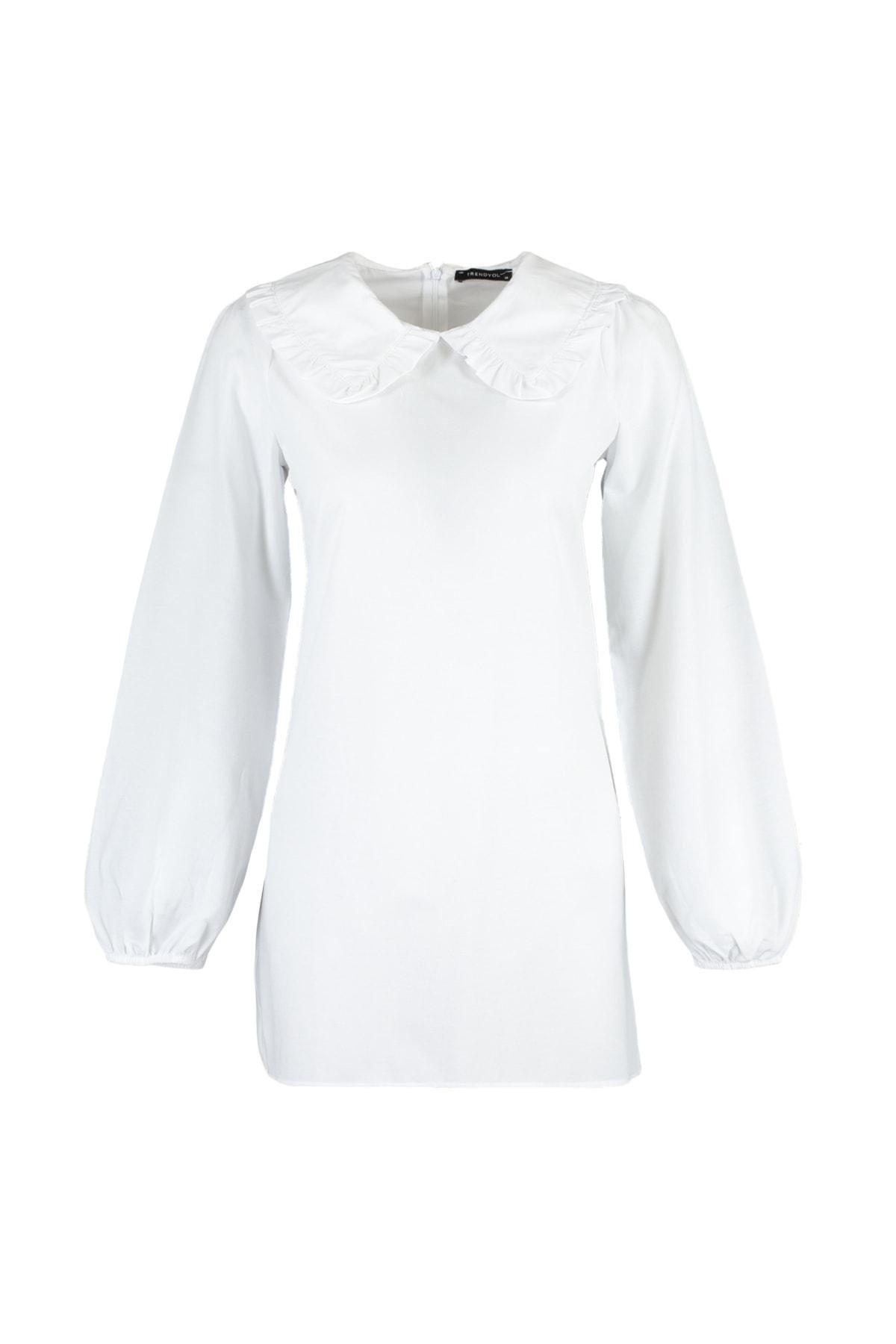 Trendyol - White Peter Pan Collar Tunic