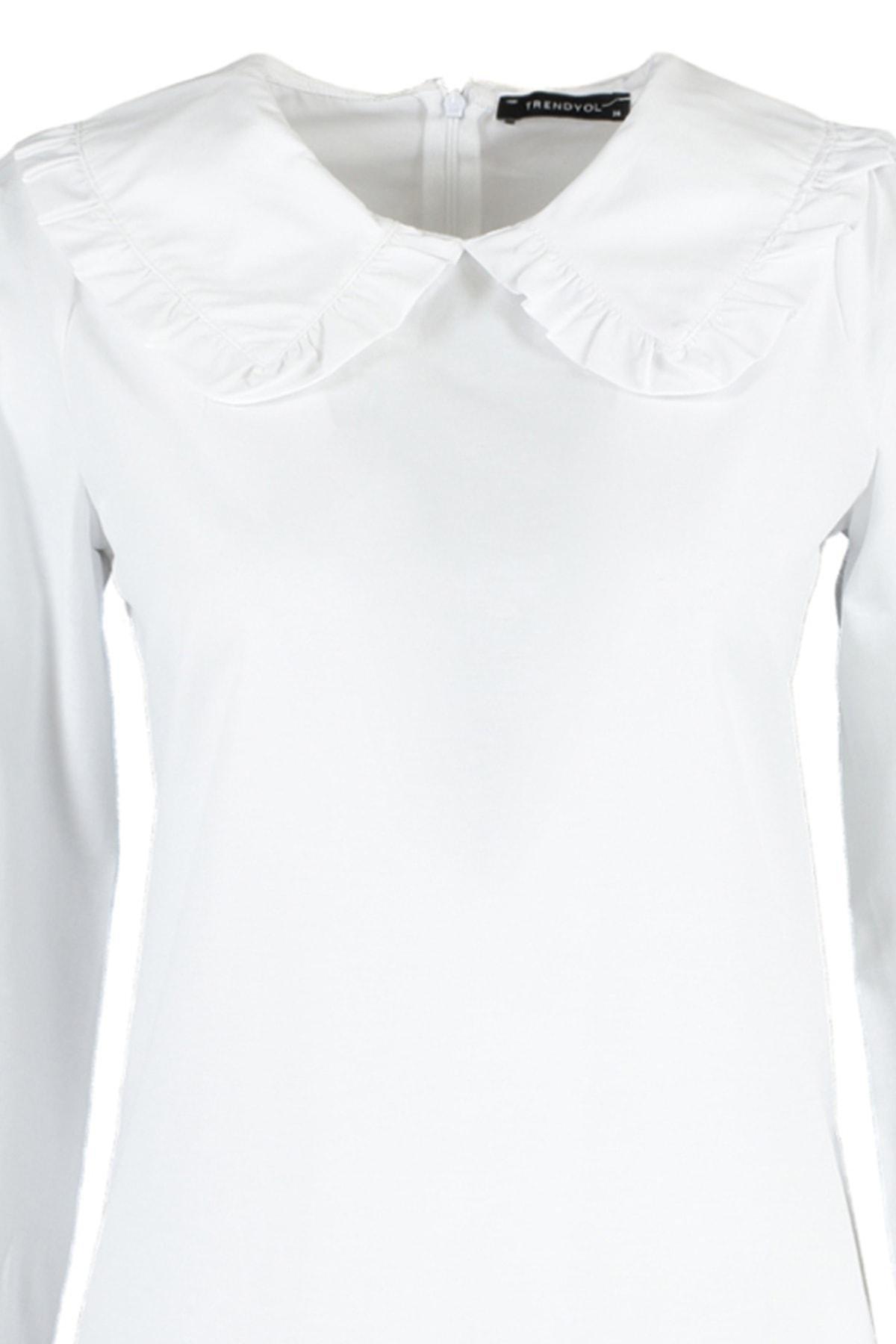 Trendyol - White Peter Pan Collar Tunic