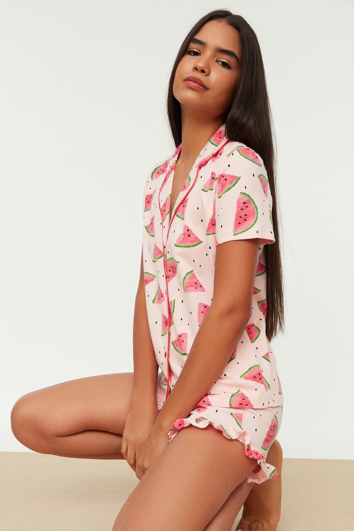 Pink Graphic Pyjama Set, , large image number 0