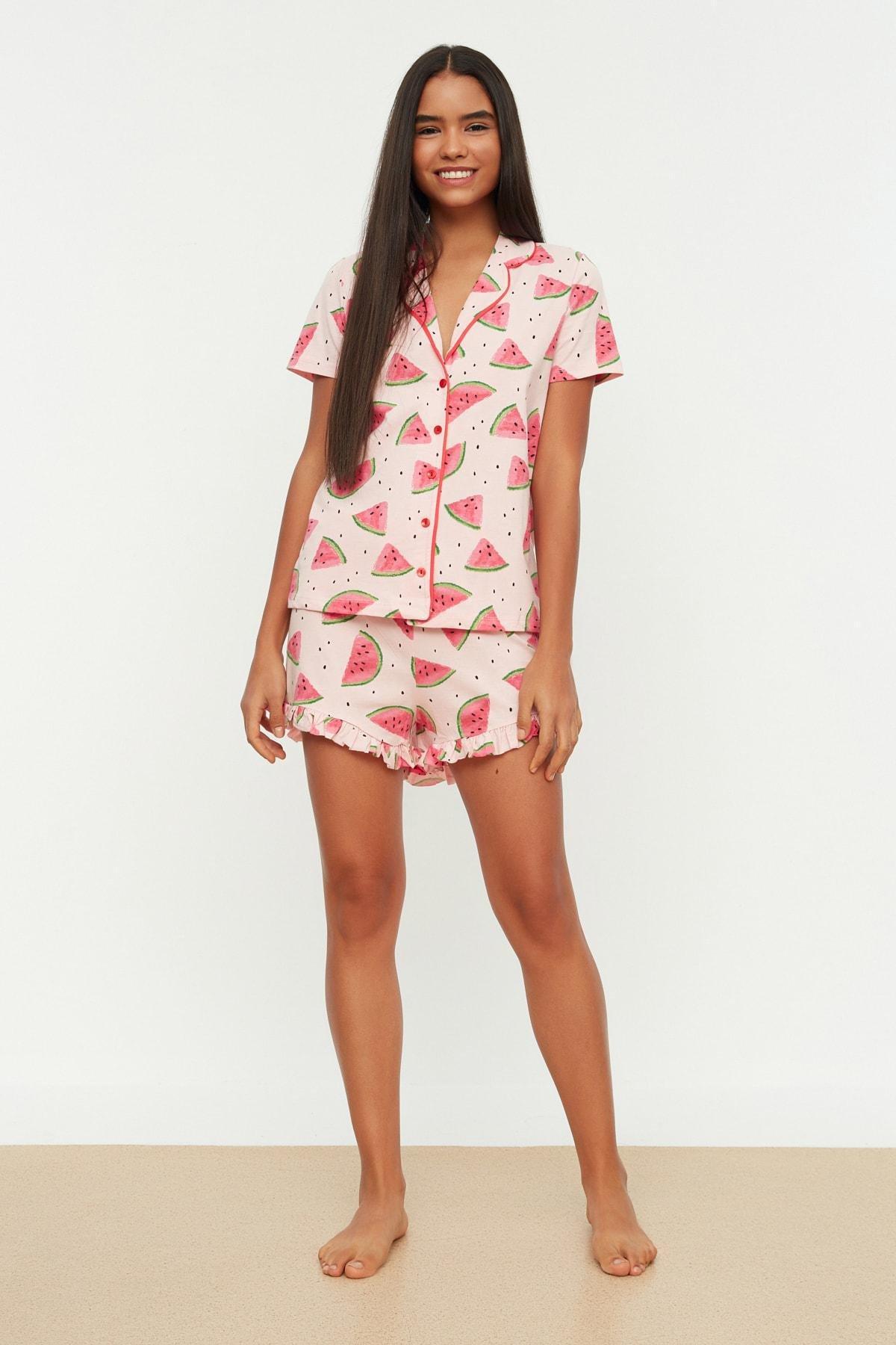 Pink Graphic Pyjama Set, , large image number 1