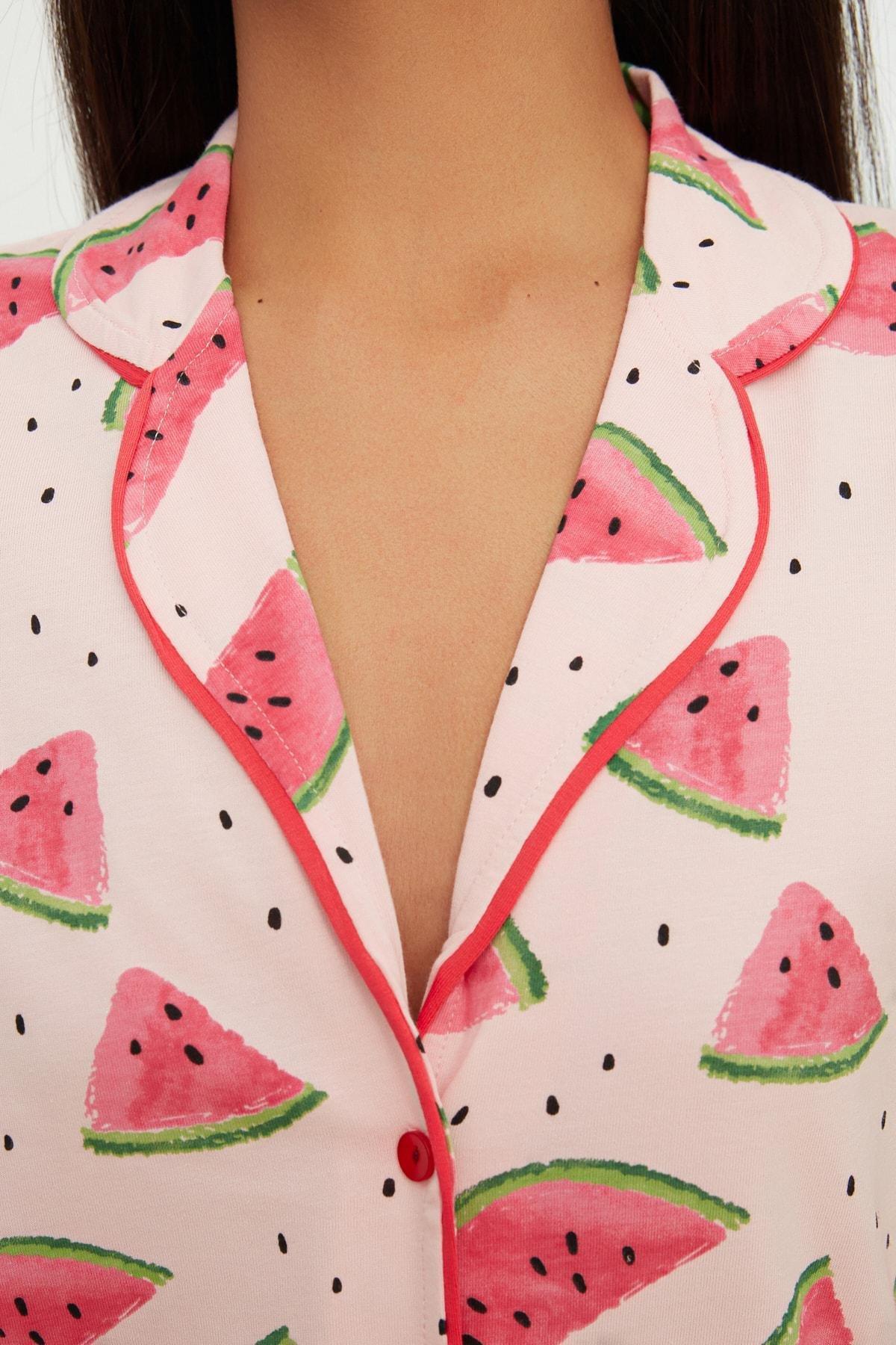 Pink Graphic Pyjama Set, , large image number 4