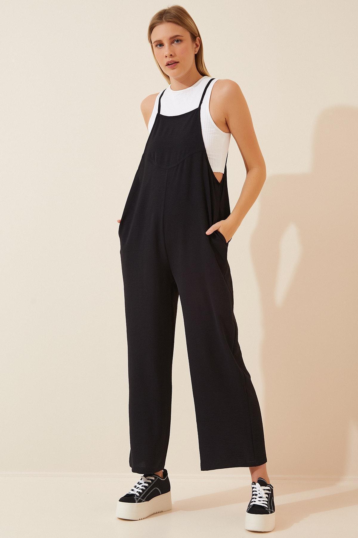 Black Plain Jumpsuit, , large image number 1