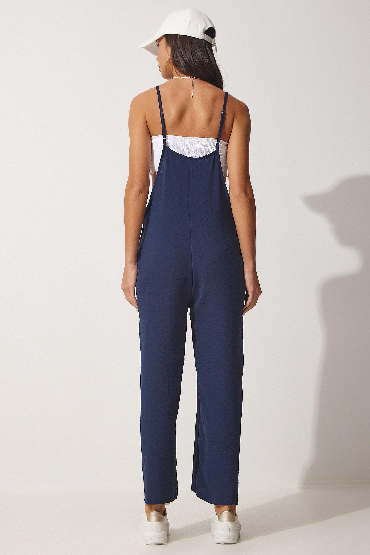Navy Blue Plain Jumpsuit, , large image number 3