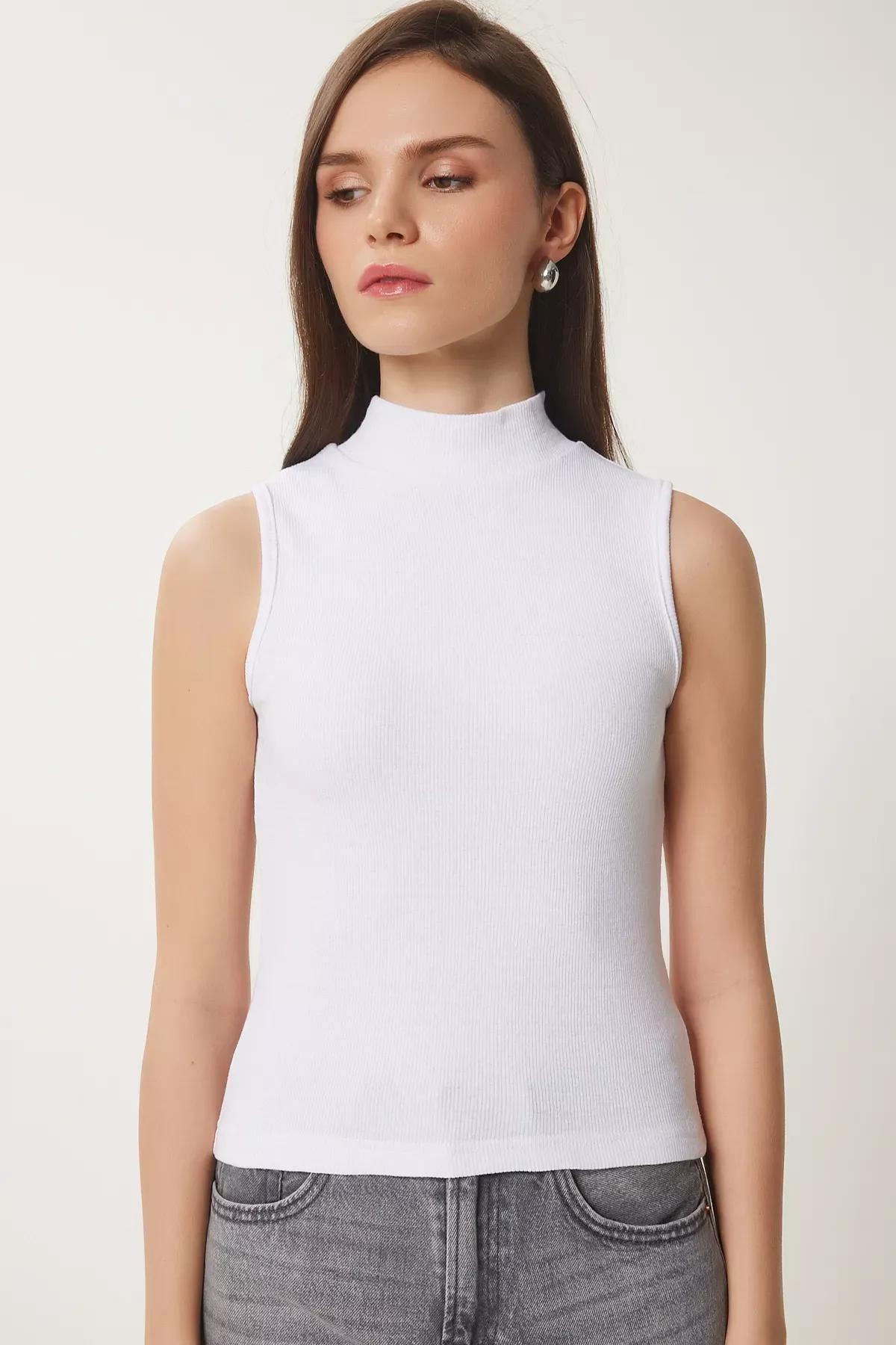 Black Sleeveless Knitted Blouse, C101_4877, large image number 3