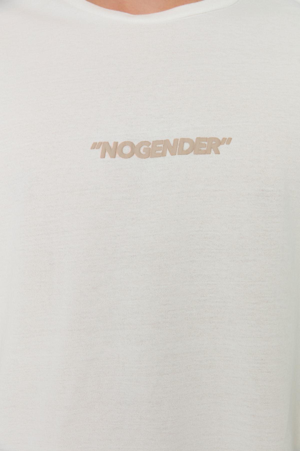 White Printed Crew Neck Tshirt, , large image number 3