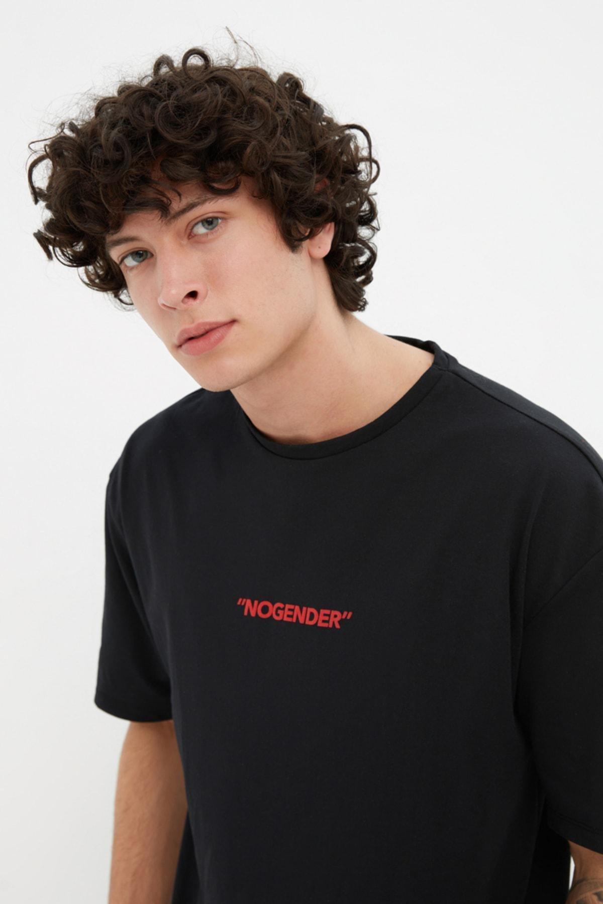 Trendyol - Black Crew Neck Tshirt