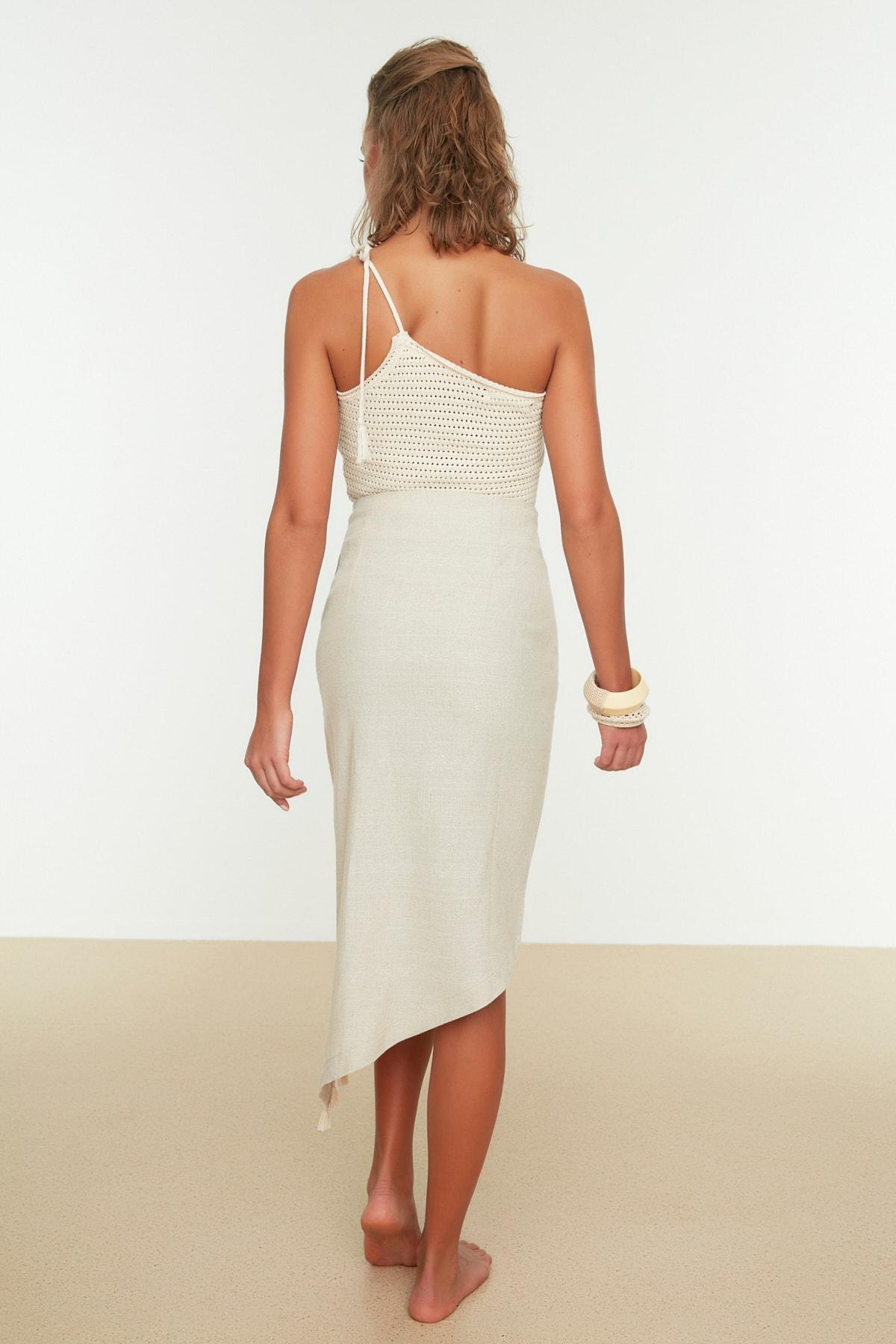 Beige Maxi Skirt, , large image number 3