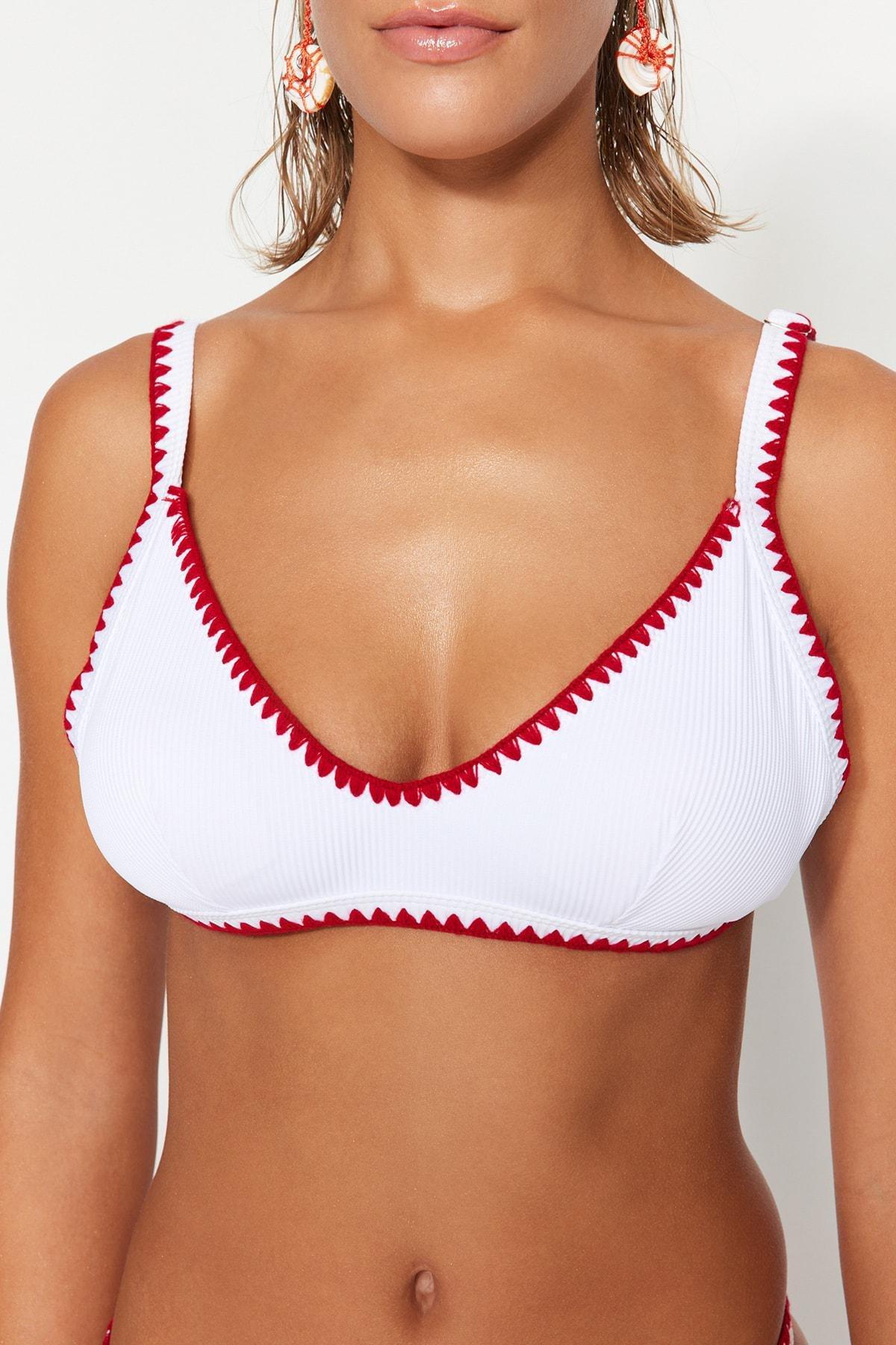 White Plain Bikini Top, , large image number 4
