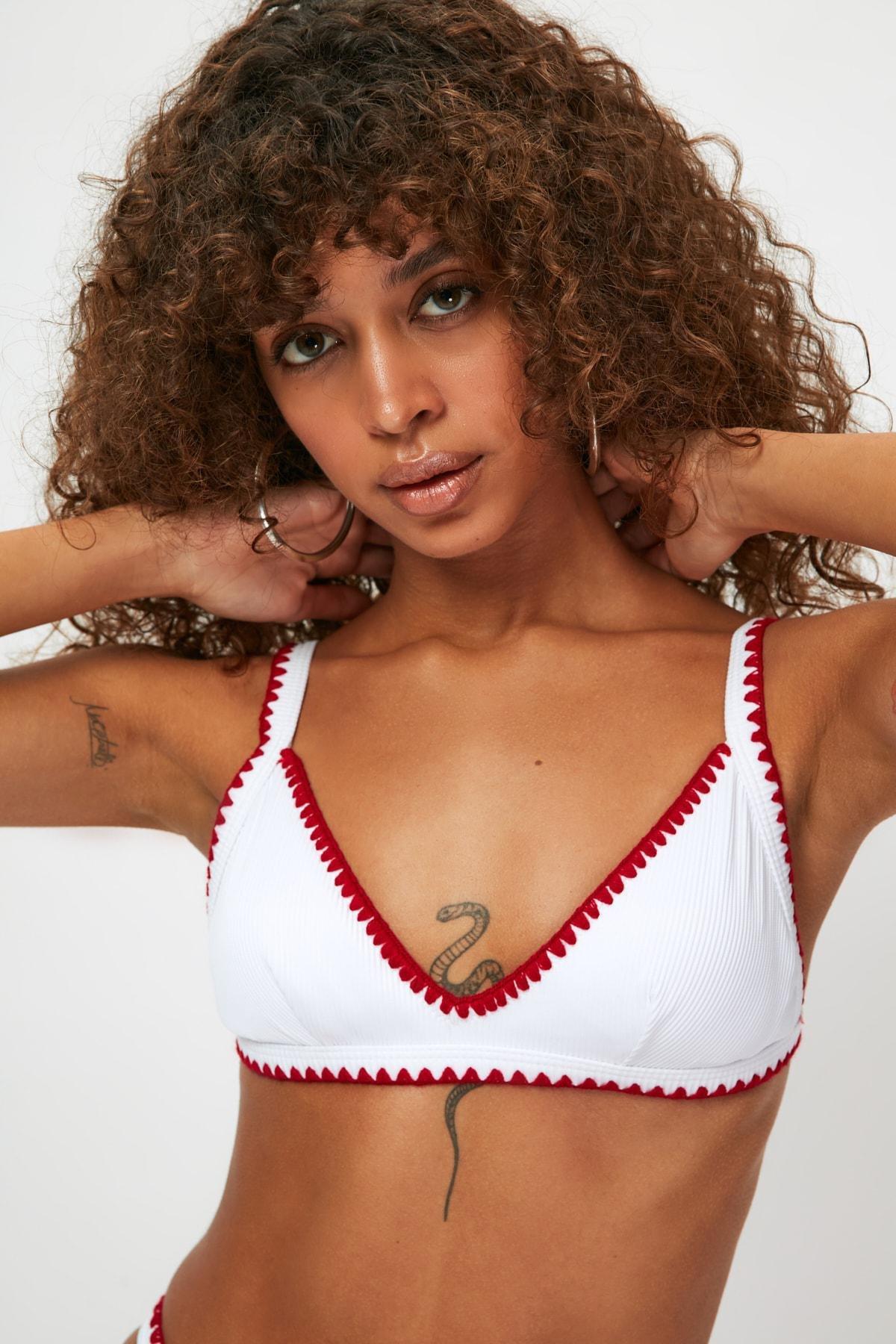 White Plain Bikini Top, , large image number 8