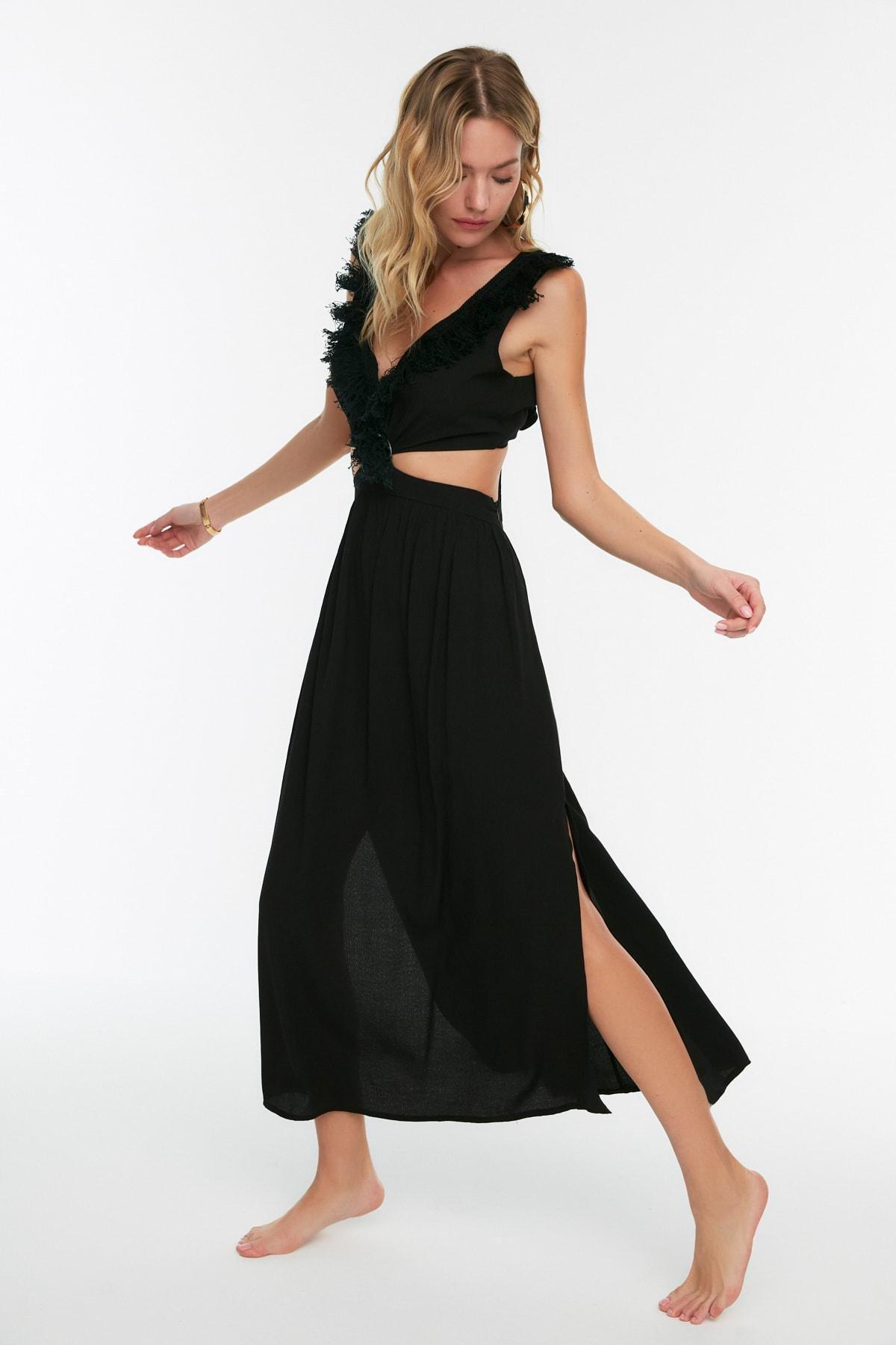 Black A-Line Dress, , large image number 1