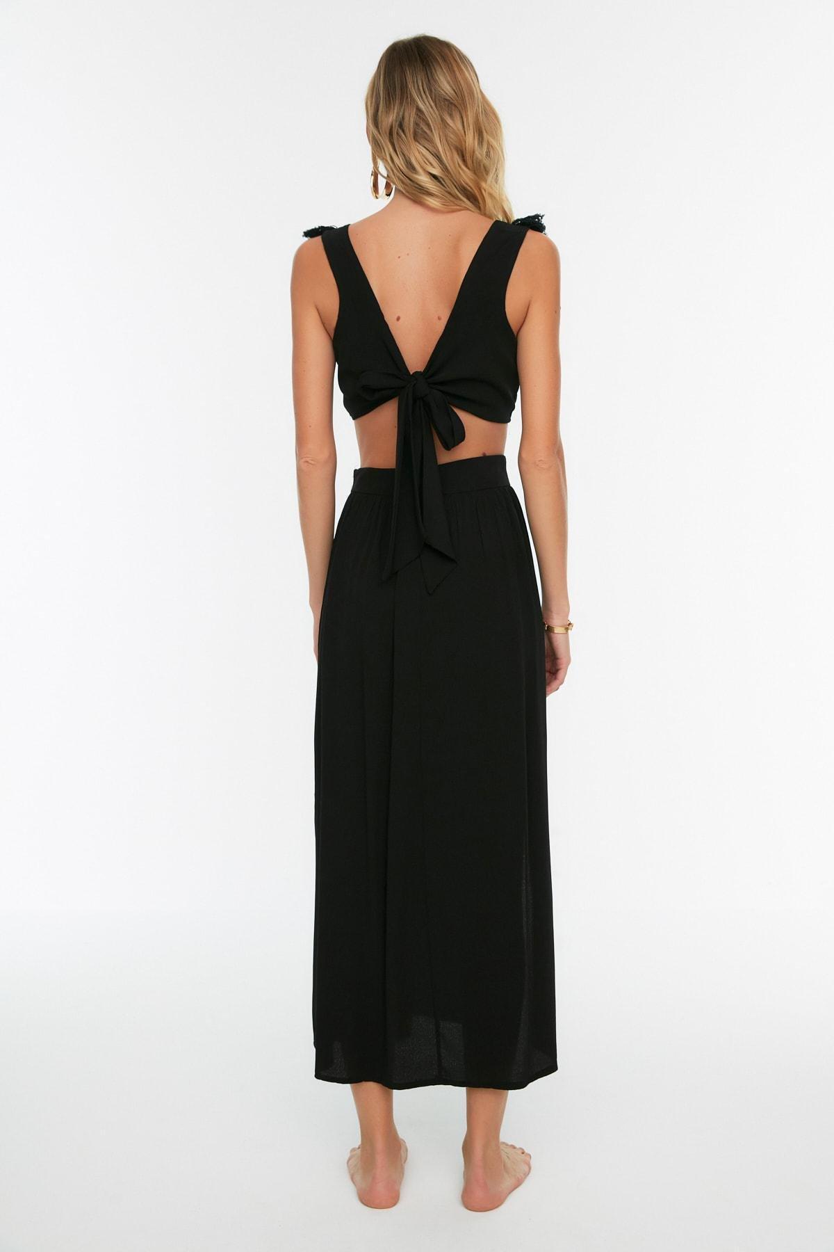 Black A-Line Dress, , large image number 4