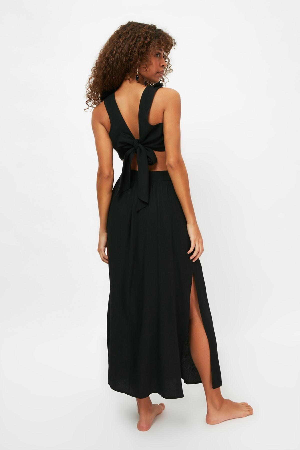 Black A-Line Dress, , large image number 8