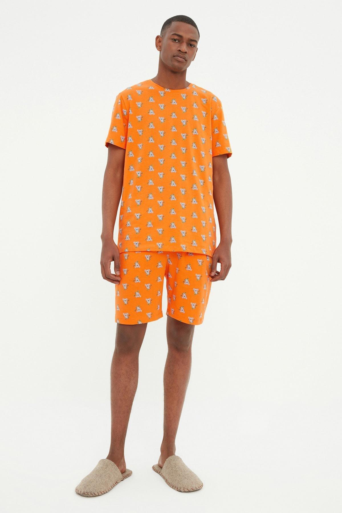 Orange Retro Pajama Set, , large image number 1