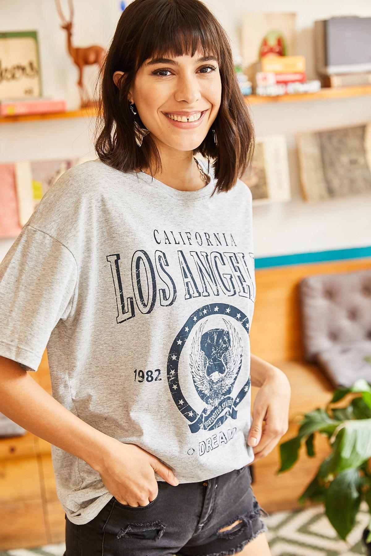 Grey Printed T-Shirt <br>, , large image number 2
