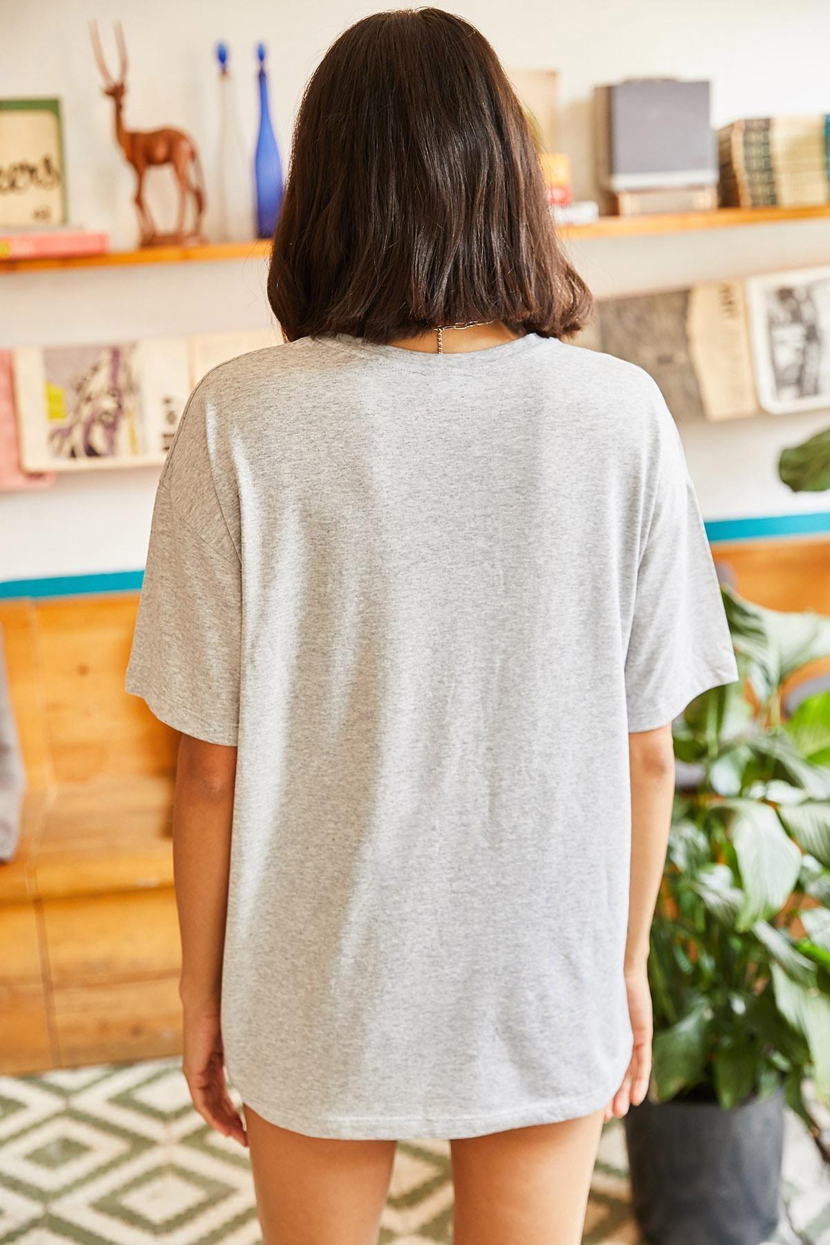 Grey Printed T-Shirt <br>, , large image number 3