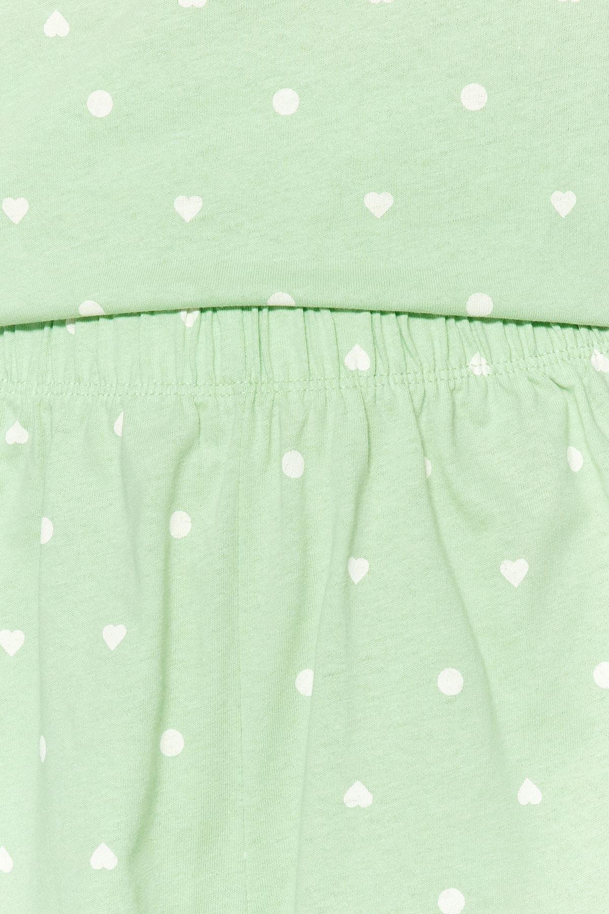 Green Polka Dot Pyjama Set, Blue, large image number 2