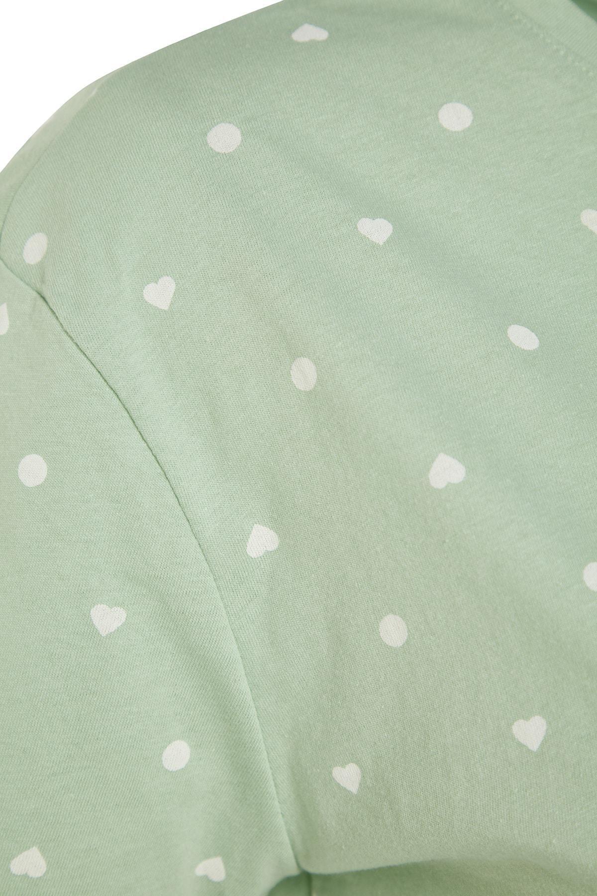 Green Polka Dot Pyjama Set, Blue, large image number 5