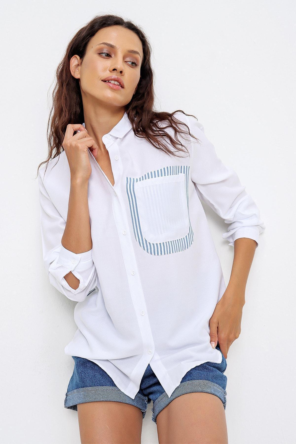 White Cotton Oversize Shirt, , large image number 0