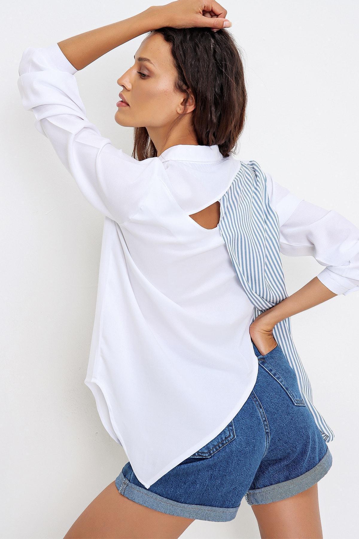 White Cotton Oversize Shirt, , large image number 1