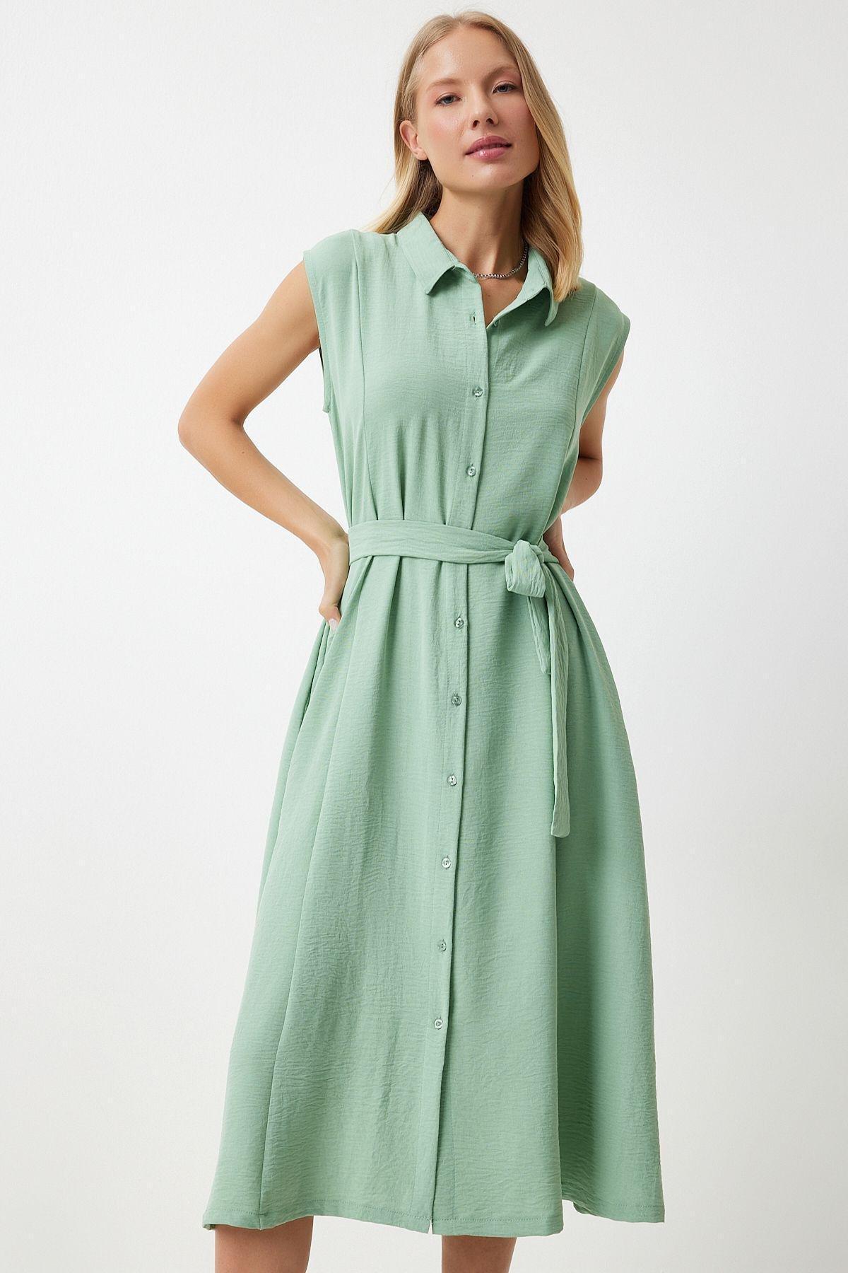 Green Wrapover Dress, , large image number 1
