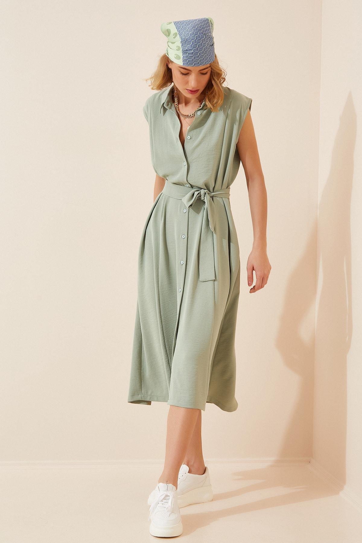 Green Wrapover Dress, , large image number 2