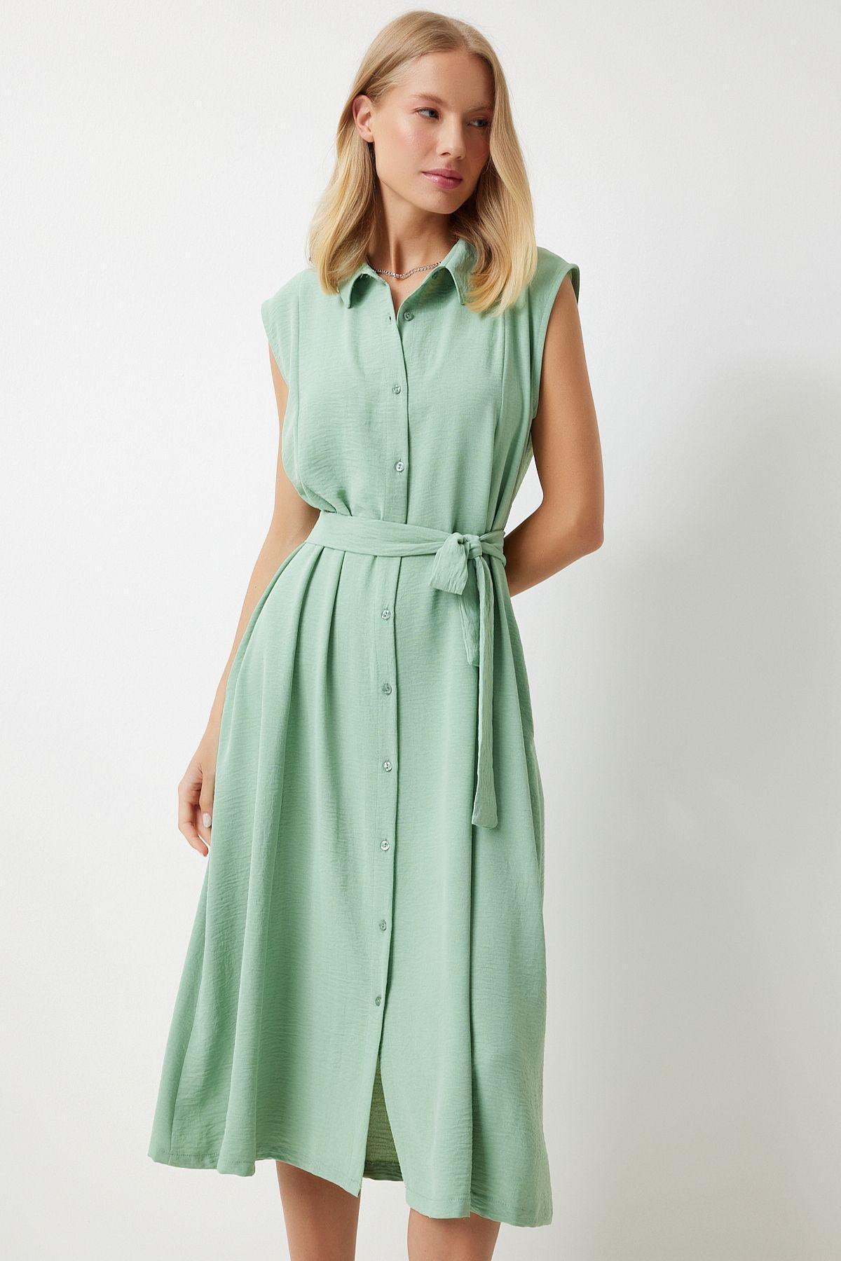 Green Wrapover Dress, , large image number 3