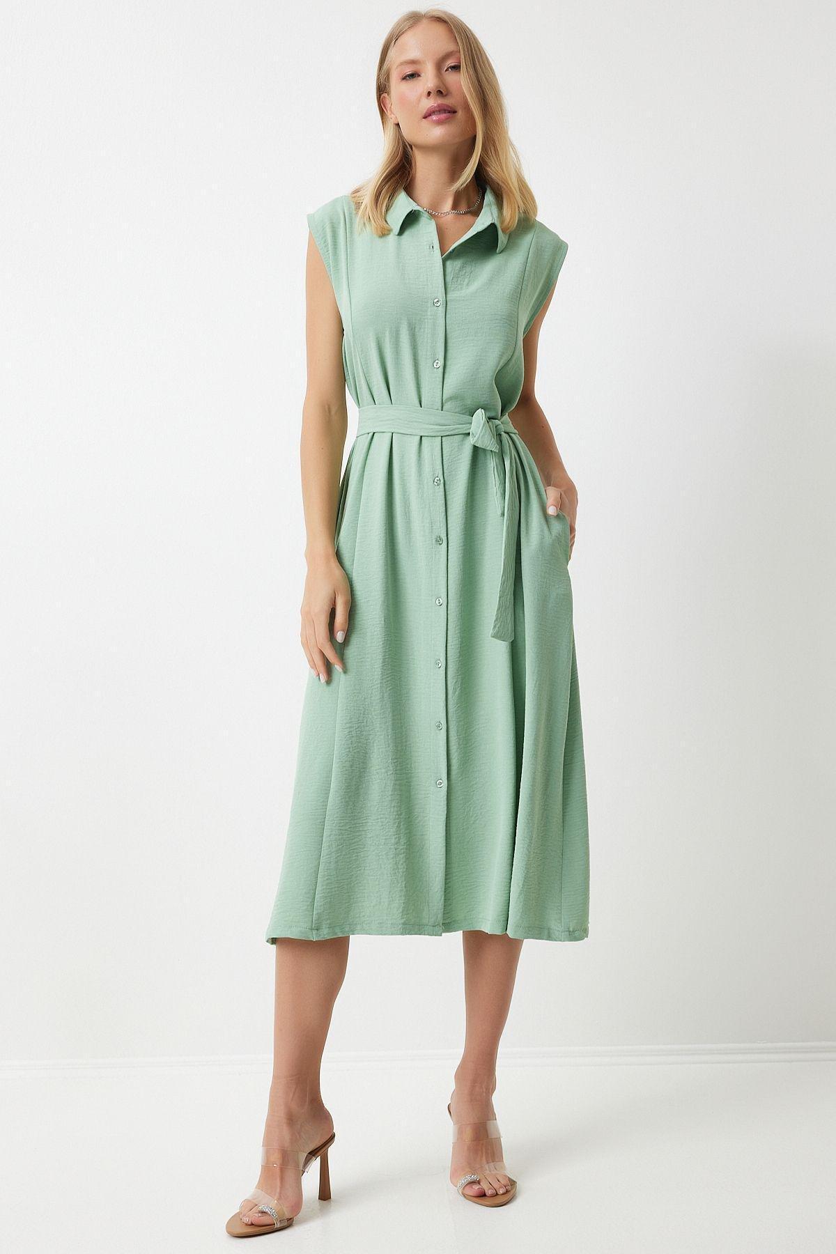 Green Wrapover Dress, , large image number 5