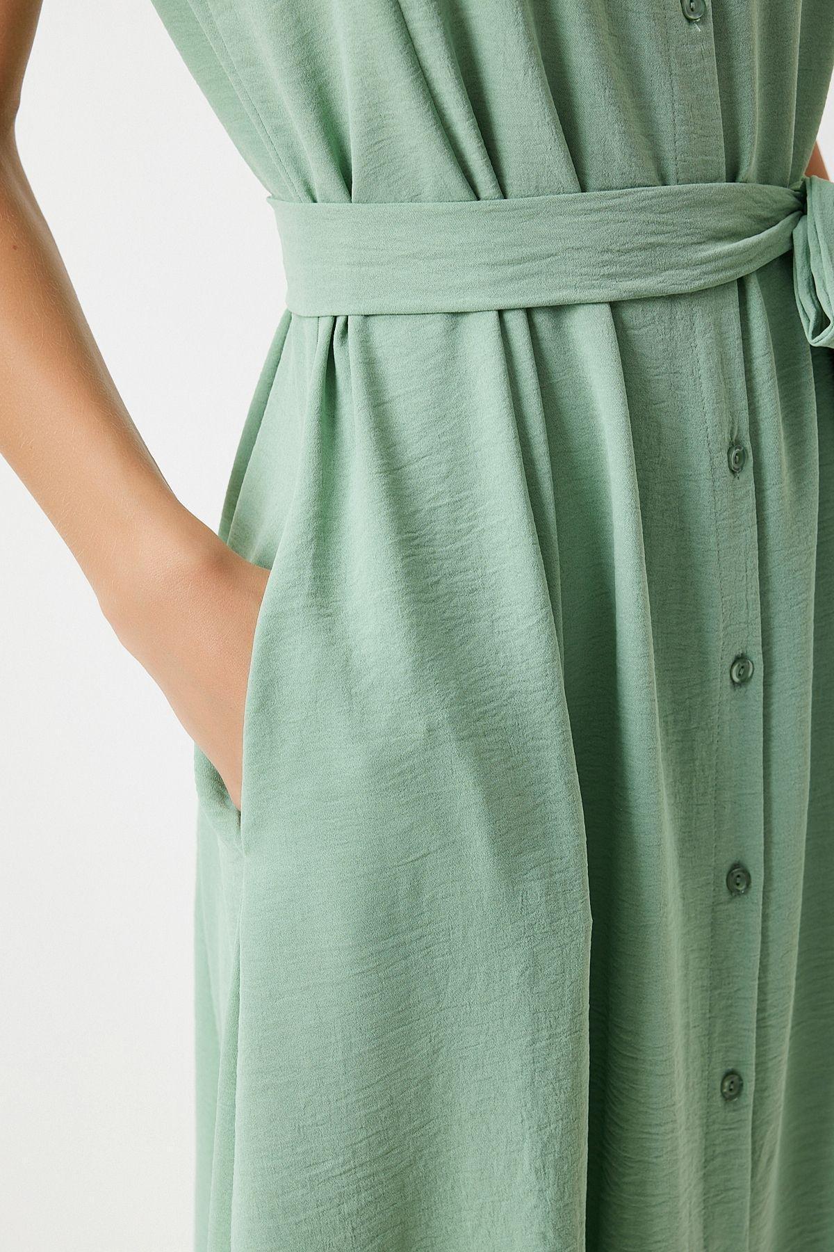 Green Wrapover Dress, , large image number 7