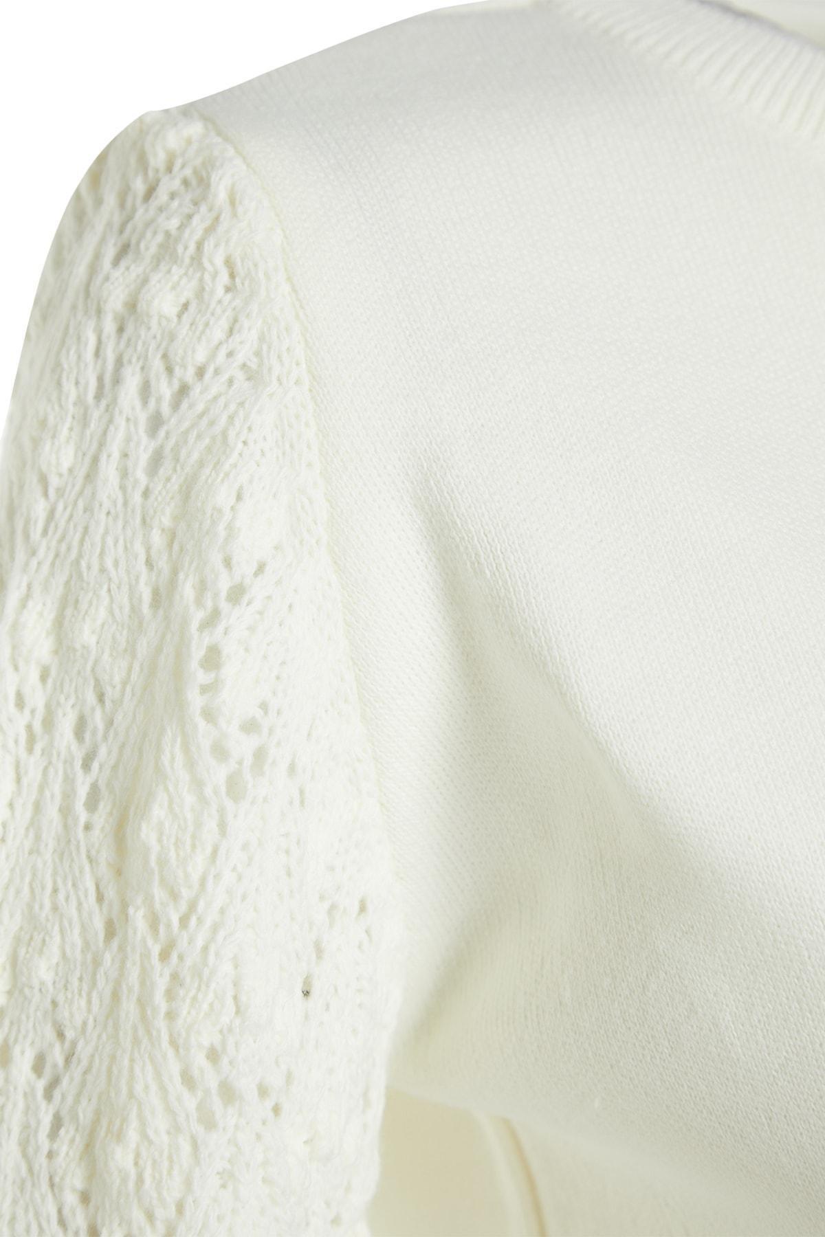 White Crew Neck Sweater, , large image number 6