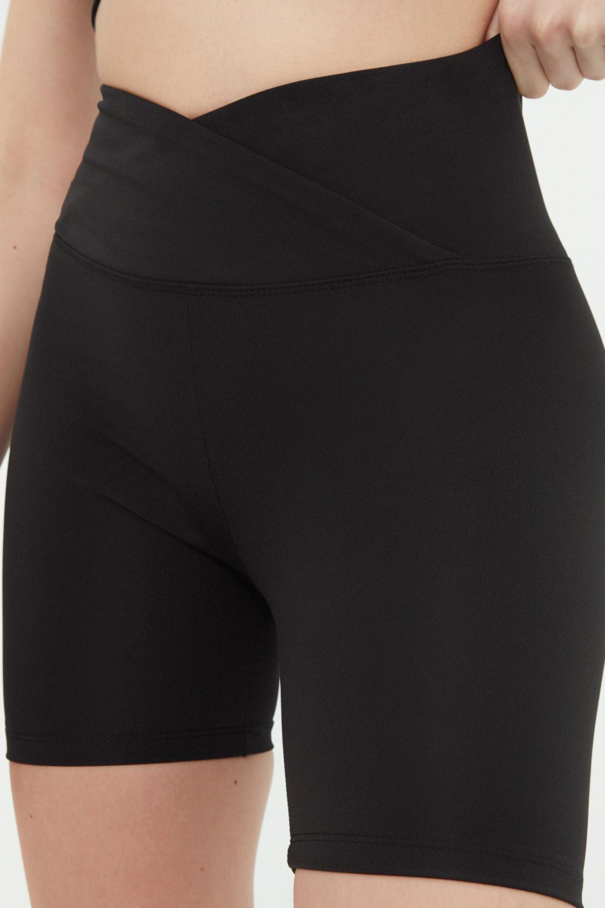 Black High Waist Biker Jackets Sports Leggings, , large image number 0