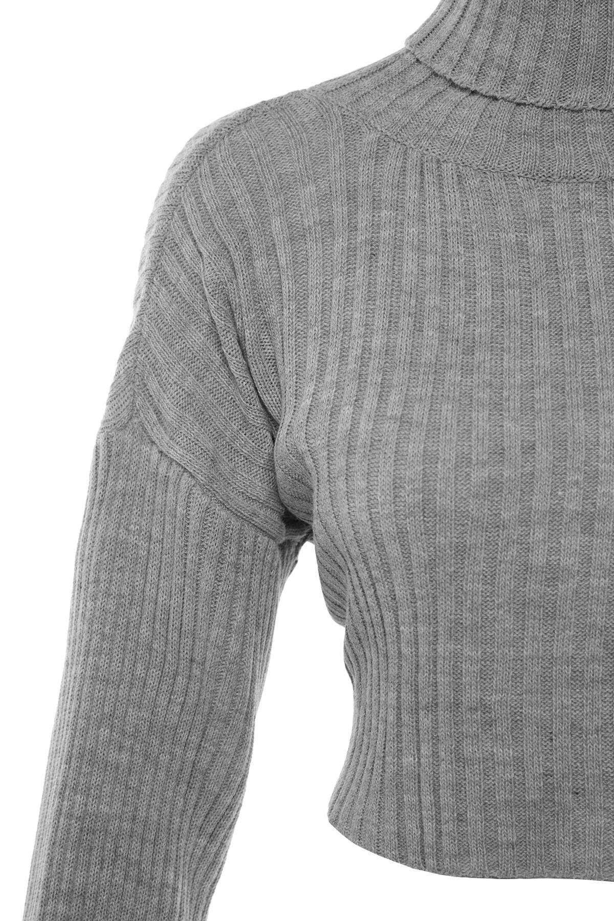 Grey Turtleneck Sweater, , large image number 4
