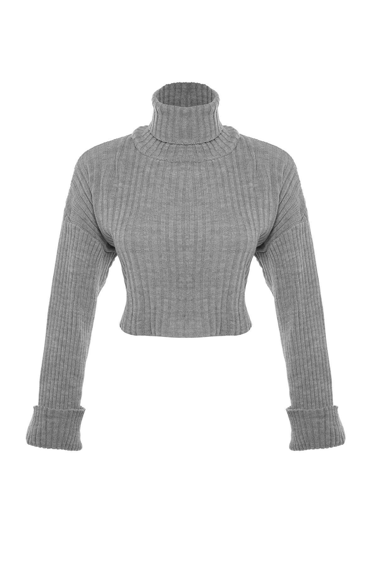 Grey Turtleneck Sweater, , large image number 6
