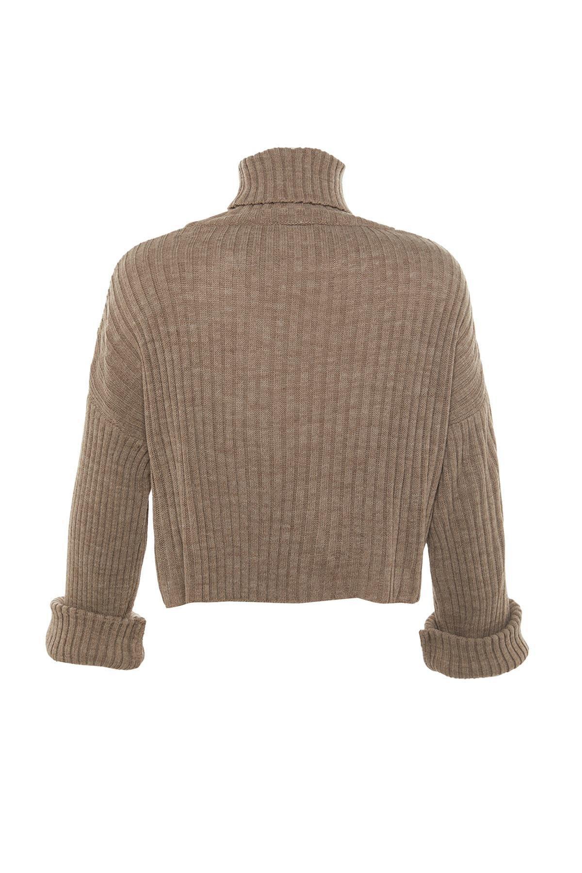 Brown Turtleneck Sweater, , large image number 6