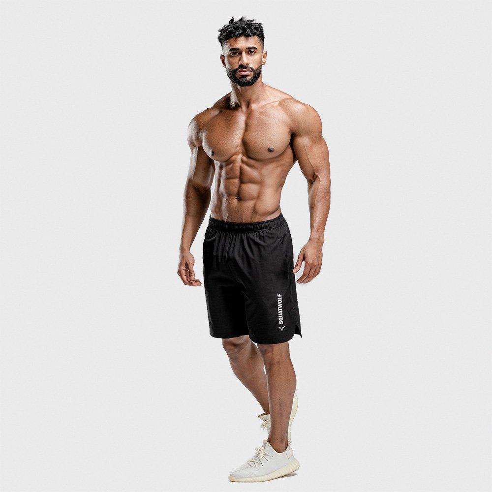 Men Warrior Shorts Long, Black, , large image number 1